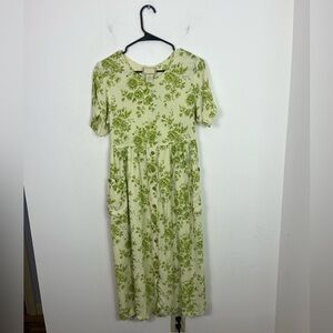Vintage April Cornell for Cornell Trading Floral Print Maxi Dress Sz S